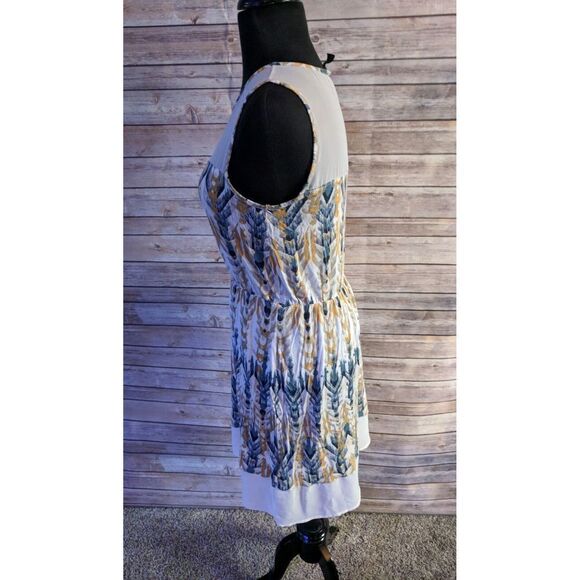 H&M Womens Dress Small Yellow Blue White Spring - Picture 3 of 9